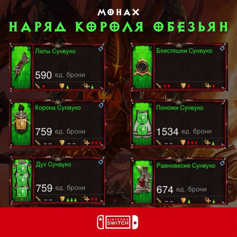 Комплект: Наряд Короля Обезьян (Nintendo Switch)
