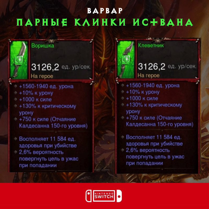 Комплект: Парные клинки Иствана (Nintendo Switch)